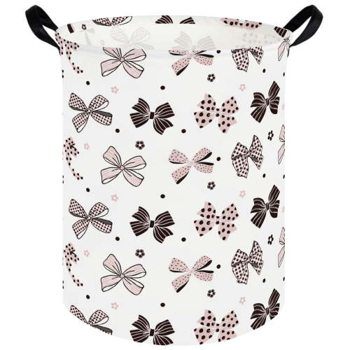Pink Girls Hamper,Bow laundry basket,Waterproof foldable girls laundry basket,Girls Laundry Hamper,Baby Girl Laundry Basket,Girls Room decor(Bowknot)