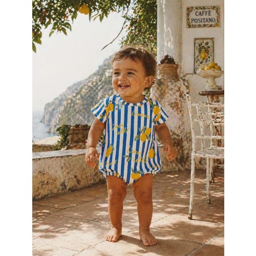 Bamboo Baby Romper – Italian Lemon Classico | Soft & Breathable – SpearmintLOVE