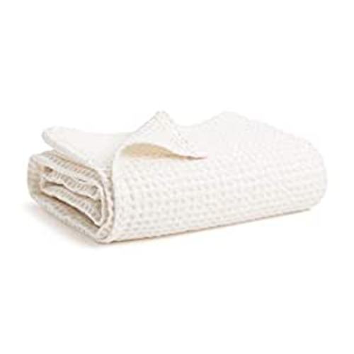 Simka Rose Waffle Baby Blanket - 100% Cotton Soft Breathable Muslin Swaddle Blanket for Baby Nursery, Stroller & Crib Blanket - Baby Receiving Blankets for Boys & Girls Gender Neutral Toddler Blanket - Natural