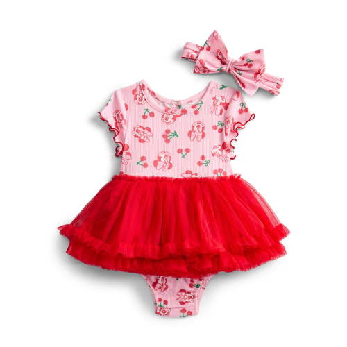 Minnie Mouse Baby Girls Tutu Bodysuit and Matching Headband, 2-Piece, Sizes 0/3M-24M