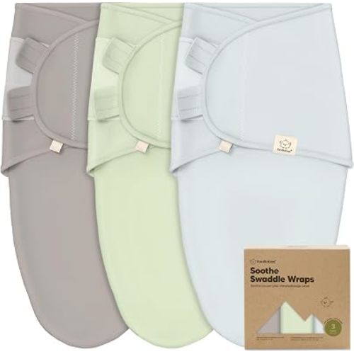 KeaBabies 3-Pack Organic Baby Swaddles for Newborns, Infant (Ripple, 0-3M)