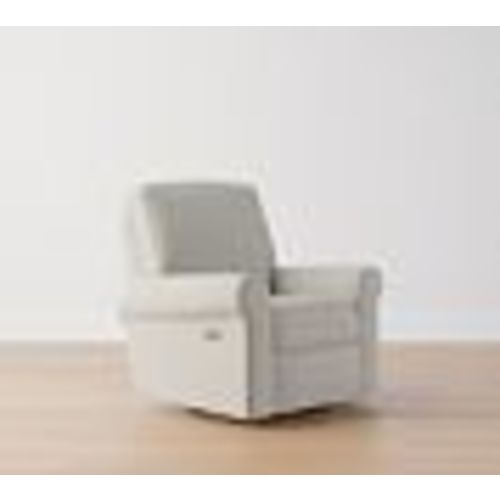 PB Comfort Roll Arm Upholstered Manual & Power Swivel Glider Recliner
