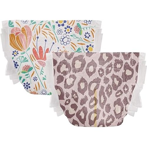 The Honest Company Clean Conscious Diapers | Plant-Based, Sustainable | Wild Thang + Flower Power | Club Box, Size 3 (16-28 lbs), 62 Count