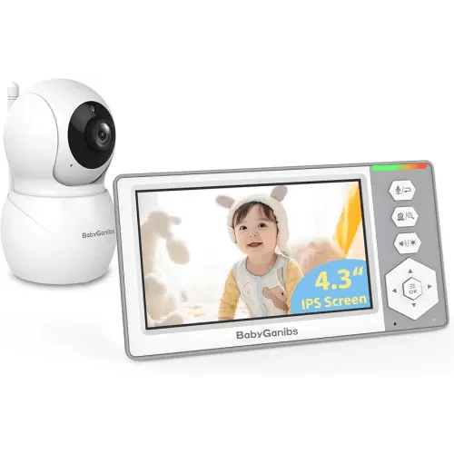 Baby Monitor with Camera and Audio, 4.3'' Video Baby Monitor with 1000ft Long Range and 30-Hour Battery, Baby Monitor No WiFi, Remote Pan-Tilt-Zoom, Night Vision, ECO Mode, 2-Way Talk