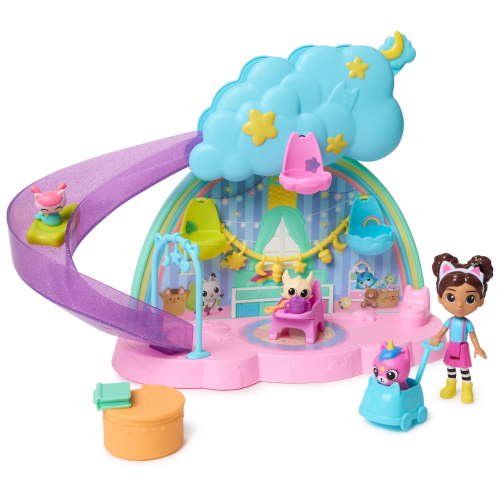 Gabby’s Dollhouse, Kitty Care Ear Purrfect Playroom, 17-Pc Playset with Figures & Accessories for Kids 3+