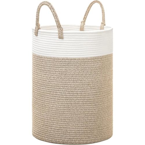 INDRESSME Large Dirty Clothes Hamper, 60L Baby Laundry Hamper for Toys, Woven Blanket Storage Basket, 19.7 x 13.8 inches