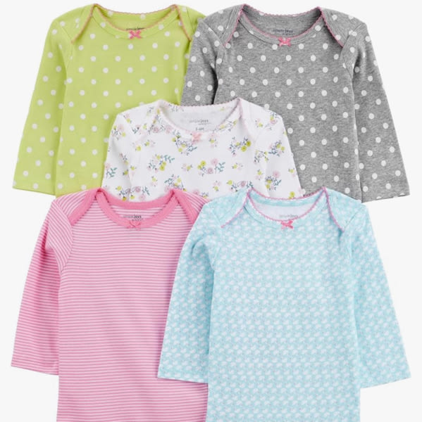 Simple Joys by Carter's baby-girls 5-pack Long-sleeve Bodysuit