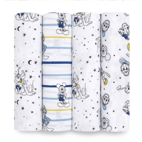 Cotton Muslin Swaddle 4pk Mickey Stargazer | aden + anais