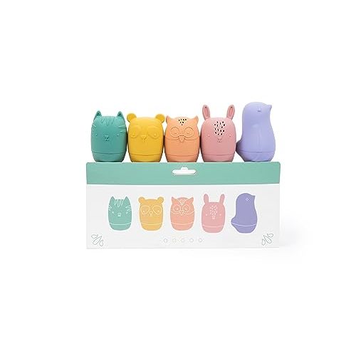 Mold Free Bath Toys, Set of 5, Infant Bath Toys 6-12 Months and Toddlers 1-3, Baby Bathtub and Pool Toys, Silicone Bath Toys, Baby Bath Toys Mold Free