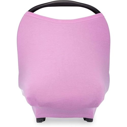 Parker Baby 4 in 1 Car Seat Cover for Girls and Boys - Stretchy Carseat Canopy, Nursing Cover, Grocery Cart Cover, High Chair Cover - "Lily"