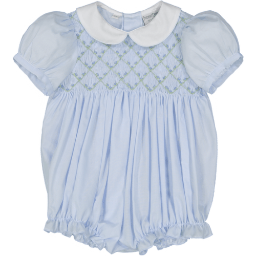 Diamond Smocked Rosebud Bubble I Feltman Brothers