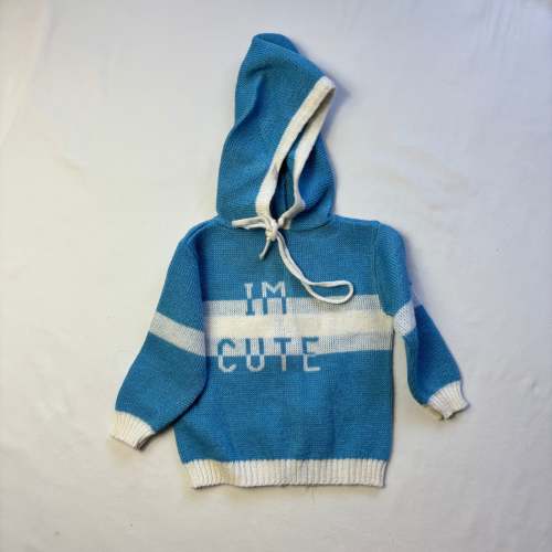 Vintage "I'm Cute" Knit Sweater 6-12 months