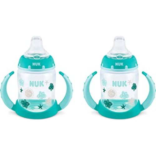 NUK Learner Silicone Cup, 5 Oz, 2-Pack, Clouds & Stars