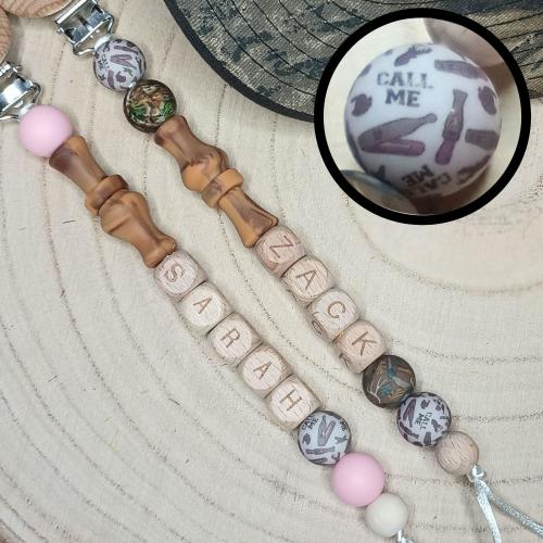 Duck Call Mallard Pacifier Clips Personalized Unique Baby Boy Girl Camo Hunting Custom Gifts for Baby Shower