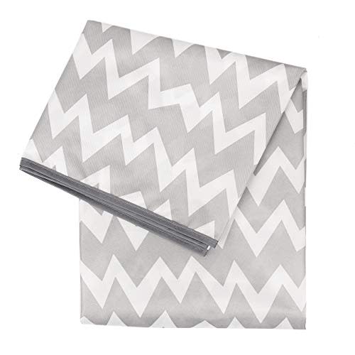Bumkins Splat Mat, Waterproof, Washable for Floor or Table, Under Highchairs, Art, Crafts, Playtime 42x42 – Gray Chevron
