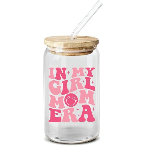 NewEleven Gifts For Girl Mom - Gift For A Mom Of Girls, Pregnant Moms, Expecting Moms, Mama, Mother To Be, Mommy To Be, First Time Mommy - 16 Oz Coffee Glass