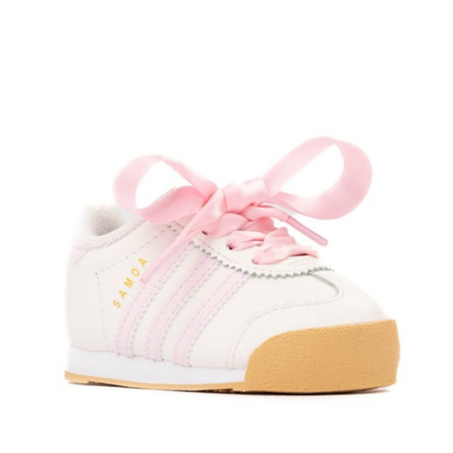 adidas Samoa Athletic Shoe - Baby / Toddler - Cloud White / Clear Pink / Gold Metallic | Journeys