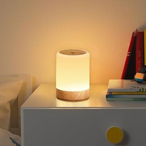 Night Light for Kids and Adults, 256 RGB Color Changing & Warm White Small Touch Lamps for Nightstand, 2200mAh Rechargeable Portable Bedside Lamp with Memory, Dimmable Night Light for Baby Nursery