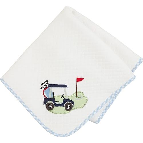 Mud Pie Kids Golf Quilted Blanket; 34" x 28"