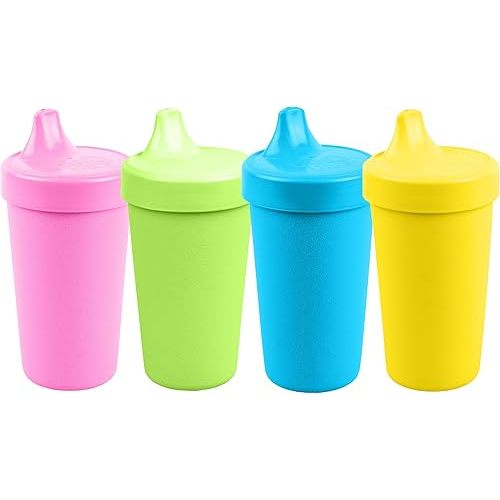 Re-Play Sippy Cups for Toddlers - 10 Oz. Reusable Spill Proof Cups for Kids, Dishwasher/Microwave Safe - Made in USA - Set of 4-3.13" x 6.25" - Easter
