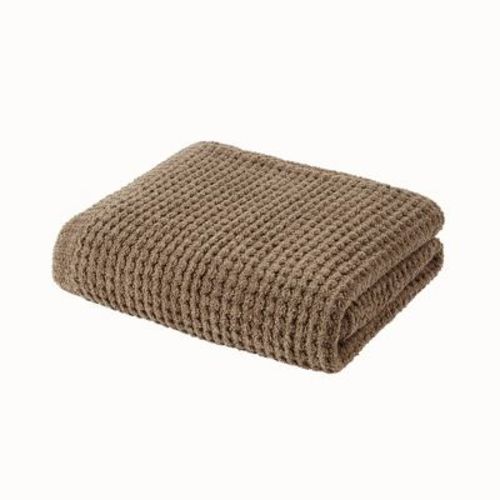 50"x60" Eden Waffle Knit Chenille Throw Blanket Brown - Madison Park