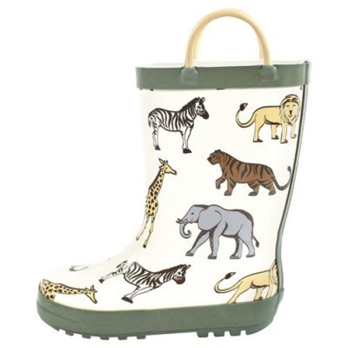 Hudson Baby Infant Boy Rain Boots, Wild Safari, 10 Toddler