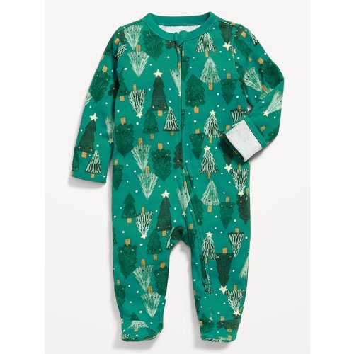 Printed 2-Way-Zip Sleep & Play Footed One-Piece for Baby | Old Navy