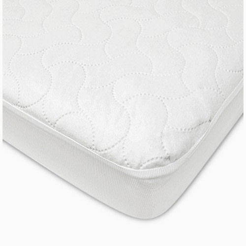 Fitted Waterproof Crib Mattress Pad Cover - White