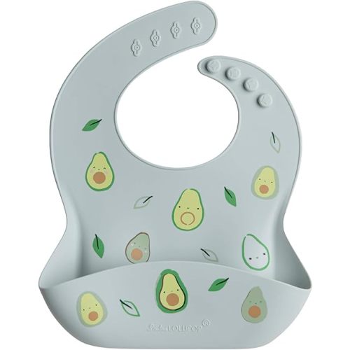 Loulou Lollipop Soft, Waterproof Silicone Feeding Bib for Babies and Toddlers