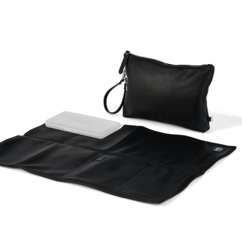 Nappy Changing Pouch - Black Vegan Leather (PRE-ORDER APRIL DELIVERY)