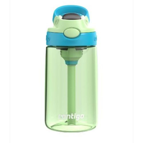 Contigo Kids' Cleanable Autospout 14oz Water Bottle Cucumber with Blue Raspberry: Spillproof, Toddler Drinkware