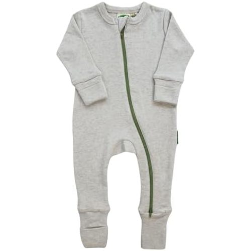 PARADE Organic Snuggle Soft Melange '2-Way' Zipper Romper