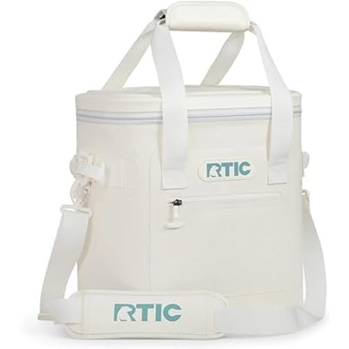 RTIC Soft Cooler 20 Can, Insulated Bag Portable Ice Chest Box for Lunch, Beach, Drink, Beverage, Travel, Camping, Picnic, Car, Trips, Floating Cooler Leak-Proof with Zipper