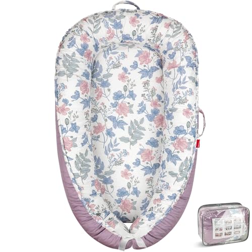 BUTOA Baby Lounger - Breathable & Soft Baby Nest, Portable and Lightweight Tummy Time Lounger for Home and Travel, Ideal Newborn Babies Essentials Baby Shower Gifts