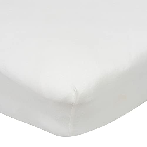 Gerber Baby Boys Girls Neutral Newborn Infant Baby Toddler Nursery 100% Cotton Fitted Bedding Crib Sheet, White, 28" x 52"