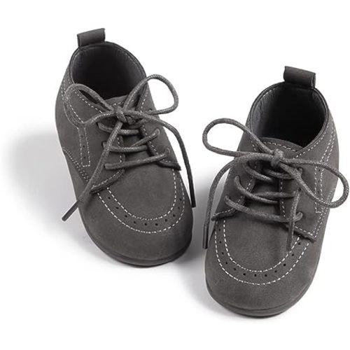 Meckior Infant Baby Boys Girls Classic PU Leather Wedding Loafers Brogue Toddler Oxford Dress Shoes First Steps Walking Flat Lazy Crib Shoe