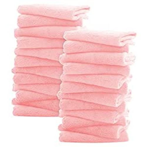 Amazon.com : Sunny zzzZZ Ultra Soft 24 Pack Baby Washcloths - 10x10 Inches - Coral Fleece Extra Absorbent Wash Clothes for Babies, Infants and Toddlers - Sensitive Skin and Newborn - Ideal Baby - Pink : Baby