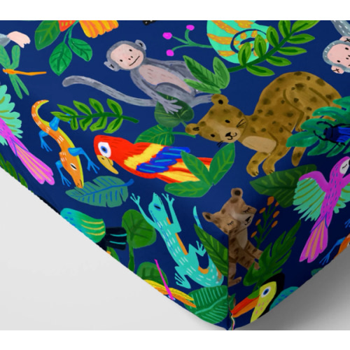 Jungle Jam Fitted Crib Sheet | Little Sleepies