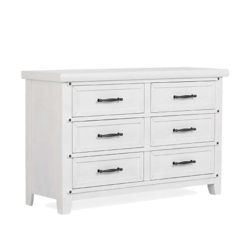 Evolur Andorra Double Dresser in Weathered White