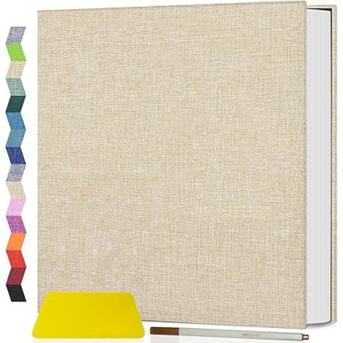 Popotop Photo Album Self Adhesive Scrapbook Album for 4x6 5x7 8x10 Pictures DIY Photo Book,Birthday Gifts for Women Mom,Wedding Baby Family Travel
