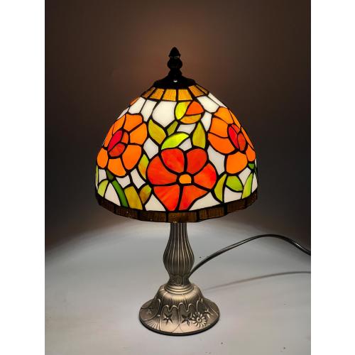 Floral Tiffany Table Lamp, Home Decor, Handmade Antique Lighting, Flower Tiffany lamp
