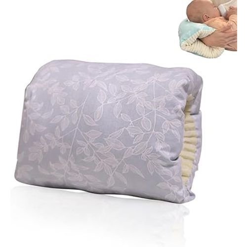 Baby Nursing Arm Breastfeeding Pillow, Baby Feeding Arm Pillow, Cozy Cradle Pillow for Nursing, Comfortable & Adjustable for Newborn,Blue Leaf