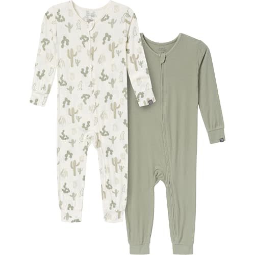 Modern Moments by Gerber Unisex Baby 2-Pack Footless Tight Fitting Pajamas