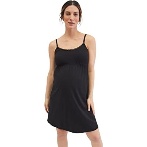 Motherhood Maternity Women's Lace Trim Clip Down Nursing Nightgown & Lounge Dress for Breastfeeding(medium)