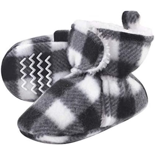 Hudson Baby Unisex Baby Cozy Fleece and Faux Sherpa Booties