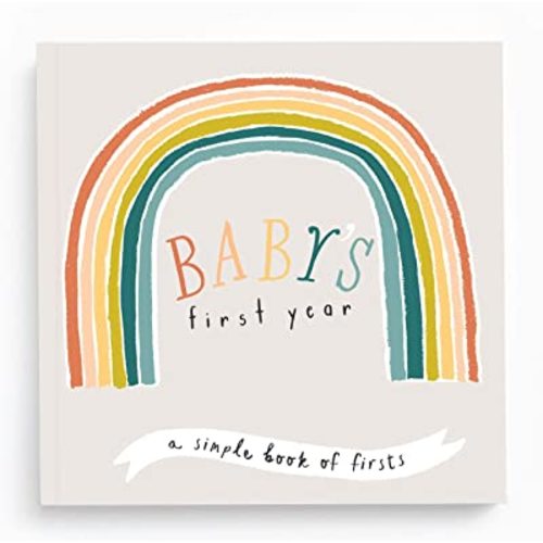 Lucy Darling Baby Memory Book, Themed Baby First Year Book, First 5 Years Journal & Photo Album for Baby Boy/Girl, Keepsake Books, Gender Neutral Memories & Milestone Book, Mom Gift - Little Rainbow