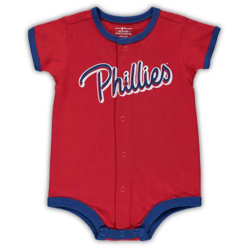Philadelphia Phillies Newborn & Infant Stripe Power Hitter Romper - Red
