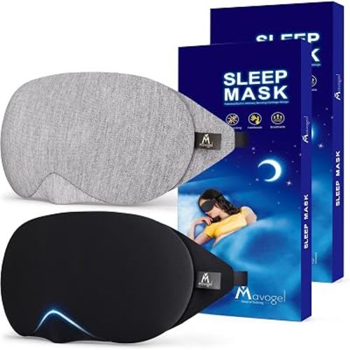 Mavogel Cotton Sleep Mask, Updated Design Light Blocking Sleep Mask