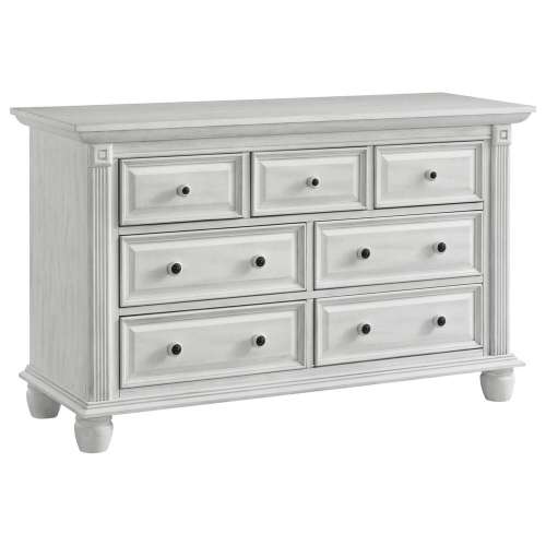 Oxford Baby London Lane 7-Drawer Dresser in Vintage White