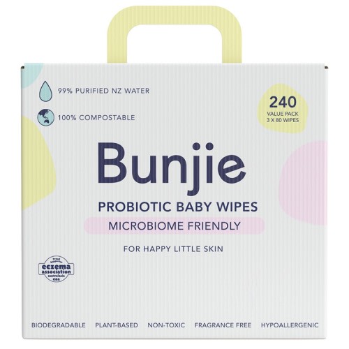 Bunjie Probiotic Baby Wipes 240 Pack